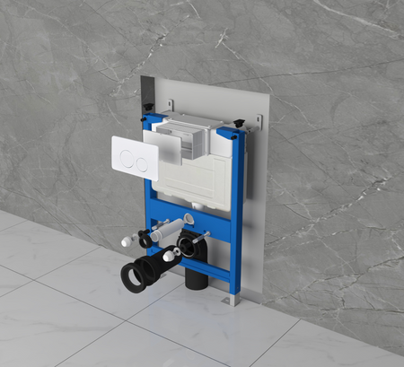 Balneo concealed WC set Fix-Frame Low frame with white Luxa Tornado WC bowl