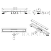 Balneo Duplex Next Gun Metal 60 cm double-sided brushed stainless steel floor drain with low siphon and deep trap
