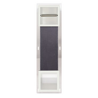 Balneo Wall Box Paper 2 White Recessed In-Wall Stainless Steel Toilet Paper Holder with Storage Compartment