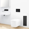Schowek na szczotkę WC Balneo Wall Box Brush S Black Glass lewy wbudowany w ścianę ze stali nierdzewnej
