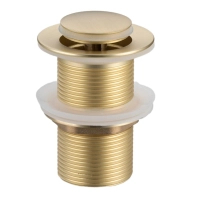 Balneo Brass Click-Clack Basin Plug B, Gold, Without Overflow – Brushed Gold