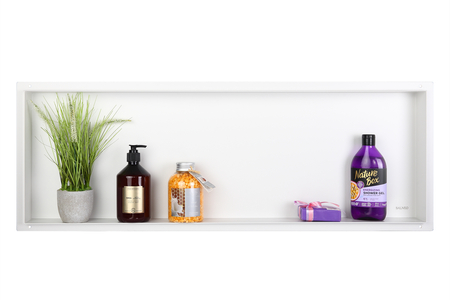 Balneo Wall Box No rim White 90 x 30 x 7 cm white stainless steel recessed shelf without collar