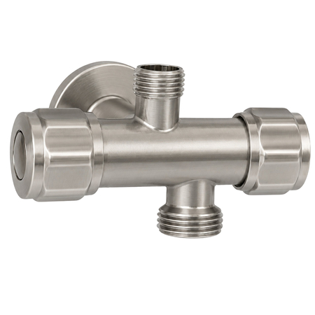 Zawór kątowy model 4 INOX 1/2 x 3/8 x 3/4