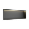 Balneo Wall Box LED recessed shelf Gun Metal 90 x 30 x 10 cm