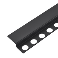 Listwa spadkowa Balneo czarna podłogowa czołowa 130 cm