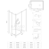 Shower enclosure sliding Balneo Rio 80 x 100 cm chrome transparentna