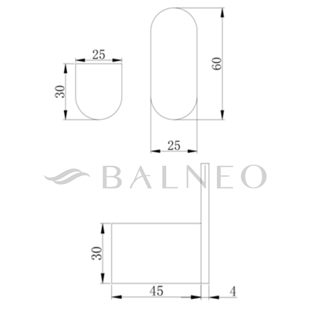 Haczyk złoty lustrzany Balneo Qarx model 1