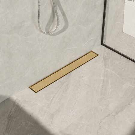 Wall-mounted shower drain Wall and Floor NEXT - 50 cm Gold