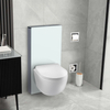 Balneo Fix-Frame Glass Milky surface-mounted WC frame, white, tempered glass