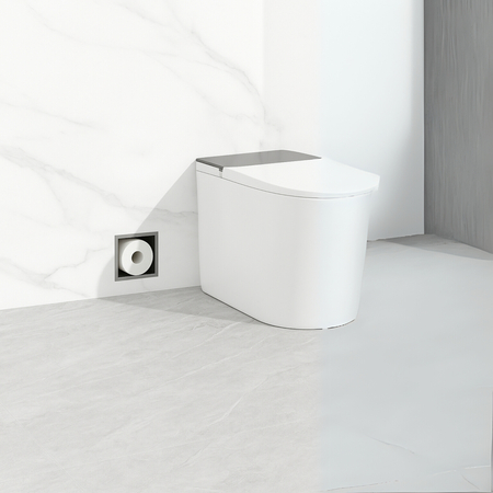 Balneo Wall Box Paper 3 Gun Metal – Recessed Stainless Steel Paper Storage Shelf