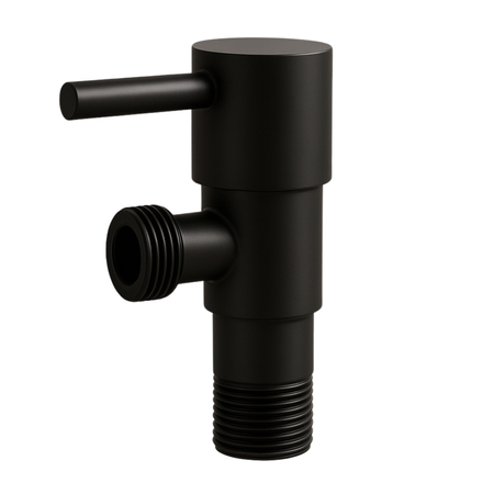 Angle valve with ceramic head model 1 BLACK 1/2 x 1/2