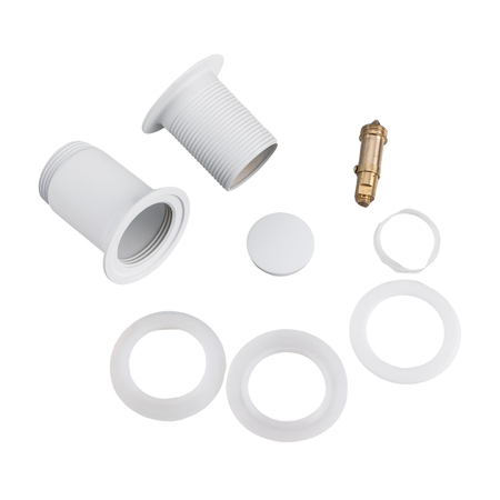 Korek umywalkowy mosiężny Balneo Klik Klak E biały bez przelewu