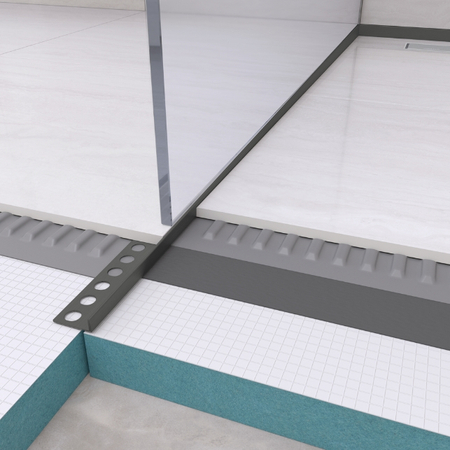 Floor slope strip GUN METAL 120 cm LEFT