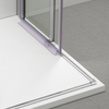 Shower enclosure sliding Balneo Rio 90 x 100 cm chrome transparentna
