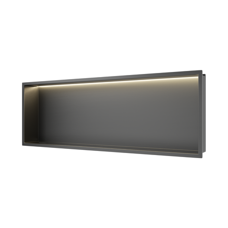 Półka wnękowa Balneo Wall Box LED Gun Metal 90 x 30 x 10 cm