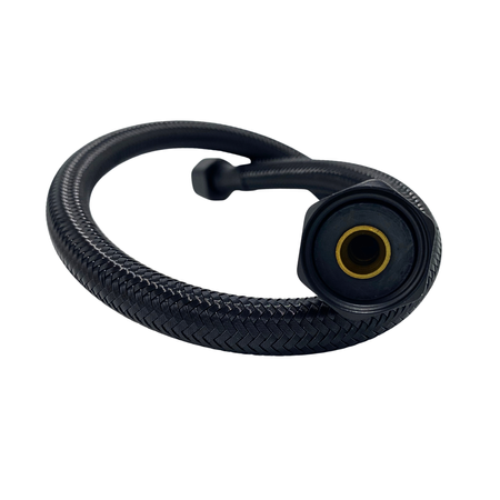 Balneo PEX connection hose in black braided 1/2" x 3/8" 40 cm