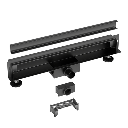 Linear drain wall-mounted Balneo In-Drain NEXT 2in1 100 cm black double-sided