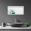 Niche shelf Balneo Wall Box One White 60 x 30 x 7 cm white made of stainless steel with flange