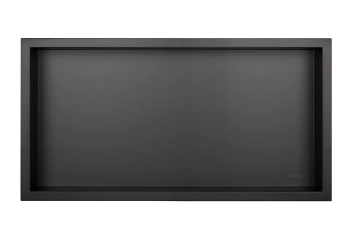 Półka wnękowa Balneo Wall Box One Black 60 x 30 x 7 cm czarna ze stali nierdzewnej z kołnierzem