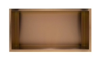 Półka wnękowa Balneo Wall Box One Copper 60 x 30 x 10 cm miedziana ze stali nierdzewnej z kołnierzem