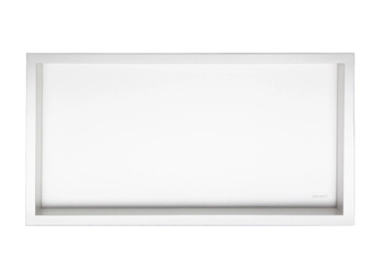 Półka wnękowa Balneo Wall Box One White 60 x 30 x 7 cm biała ze stali nierdzewnej z kołnierzem
