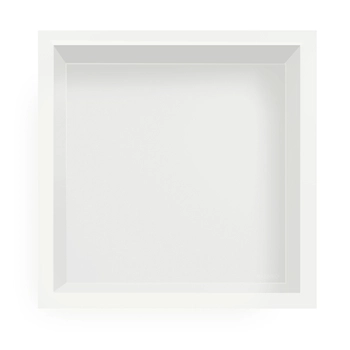 Półka wnękowa Balneo Wall Box One White 30 x 30 x 7 cm biała ze stali nierdzewnej z kołnierzem