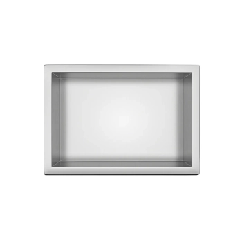 Półka wnękowa Balneo WALL-BOX ONE Inox 30x20x10 cm ze stali nierdzewnej z kołnierzem