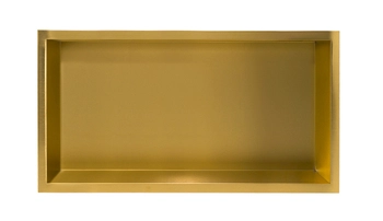 Półka wnękowa Balneo Wall Box One Gold 60 x 30 x 7 cm złota ze stali nierdzewnej z kołnierzem