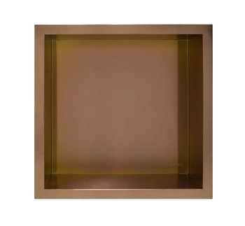 Półka wnękowa Balneo Wall Box One Copper 30 x 30 x 10 cm miedziana ze stali nierdzewnej z kołnierzem