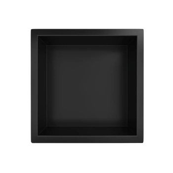Półka wnękowa Balneo Wall Box One Black 30 x 30 x 7 cm czarna ze stali nierdzewnej z kołnierzem
