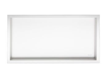 Półka wnękowa Balneo Wall Box One White 60 x 30 x 10 cm biała ze stali nierdzewnej z kołnierzem
