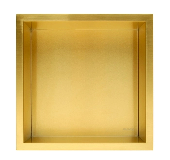 Półka wnękowa Balneo Wall Box One Gold 30 x 30 x 7 cm złota ze stali nierdzewnej z kołnierzem