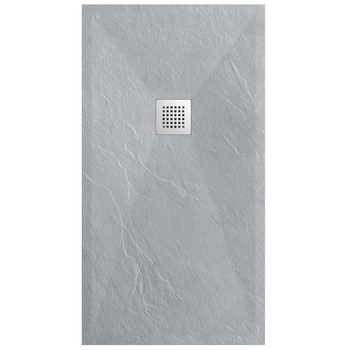 Brodzik kompozytowy Balneo Stone Tray 100 x 90 x 2,5 cm jasnoszary niski prostokątny