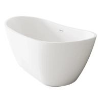 Wanna wolnostojąca Balneo PARMA NO RIM 170 x 72 cm biała akrylowa z ramą ze stali nierdzewnej i 6 nóżkami stabilizującymi z przelewem i białym korkiem