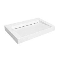 Umywalka VELORIA Solid Surface Coco White/Biała z odpływem liniowym 80 cm