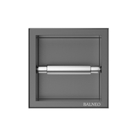 Uchwyt na papier Balneo Wall Box Paper 1 Gun Metal wbudowany w ścianę ze stali nierdzewnej