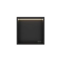 Półka wnękowa Balneo Wall Box LED Czarna 30 x 30 x 10 cm