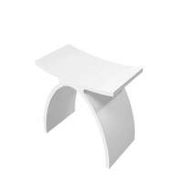 Stołek łazienkowy LAVO Solid Surface Coco White/Biały