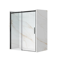 Drzwi prysznicowe rozsuwane Balneo Porta – Czarny 100 cm