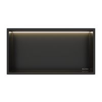 WALL-BOX ONE - BLACK z LED - 30x60x10 cm