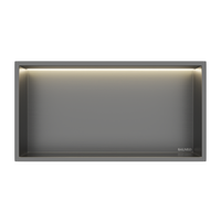 Półka wnękowa Balneo Wall Box LED Gun Metal 60 x 30 x 10 cm
