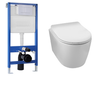 Zestaw podtynkowy WC Balneo stelaż Fix-Frame Standard z białą miską WC Luxa Tornado