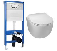 Zestaw podtynkowy WC Balneo stelaż Fix-Frame Slim Next z białą miską WC Luna Tornado