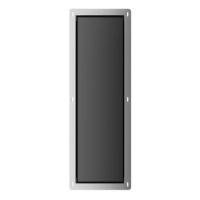 Schowek na szczotkę WC Balneo Wall Box Brush L Black Glass prawy do wbudowania w ścianę ze stali nierdzewnej