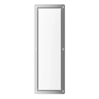 Schowek na szczotkę WC Balneo Wall Box Brush L White Glass prawy do wbudowania w ścianę ze stali nierdzewnej