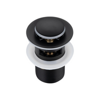 Korek umywalkowy mosiężny Balneo Klik Klak B czarny z przelewem