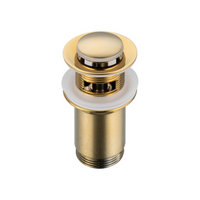 Korek umywalkowy mosiężny Balneo Klik Klak E złoty z przelewem