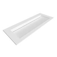 Umywalka ALVERIA Solid Surface Coco White/Biała z odpływem liniowym 120 cm