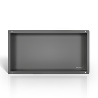 Półka wnękowa Balneo Wall Box No rim Gun Metal 60 x 30 x 10 cm ze stali nierdzewnej szczotkowanej bez kołnierza