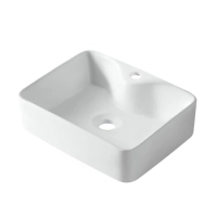 Umywalka nablatowa Balneo Savia 49 x 38 cm biała ceramiczna
